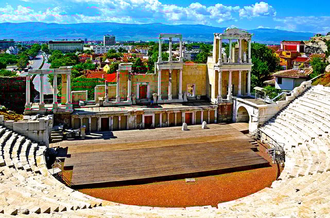 Plovdiv, Bulgaria Theater of Philippopolis by Dennis G. Jarvis - Bulgaria-0785 - Roman Theatre of Philippopolis, CC BY-SA 2.0, https://commons.wikimedia.org/w/index.php?curid=45848615